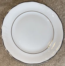 Royal Kent Poland 6 3/4 Inch White with Gold Trim Bread Plate