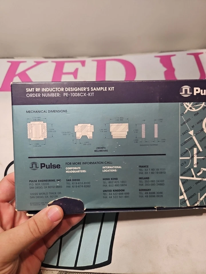 PULSE 1008CX SMT RF INDUCTOR SAMPLE KIT - 38 VALUES - High Q Values - Image 3 of 4