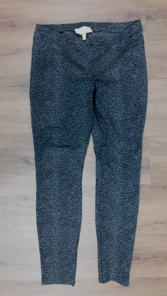 Pantalones Talla Joie Keena Ponte Tejido Gris Carbón y Negro Leopardo M Estampado Animal Foto 2 de 4