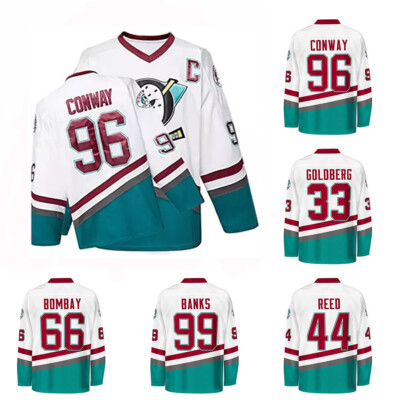 Toddler/Youth/Men Mighty Bombay Conway Banks Hockey Jersey White Custom  Names