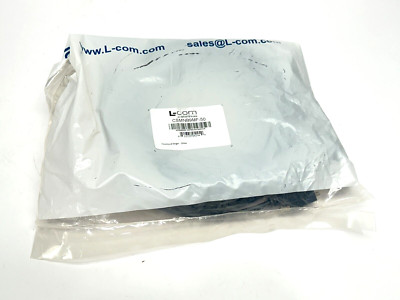 L-Com CSMNB9MF-50 Deluxe Molded Black D-Sub Cable DB9 Male / Female 50ft