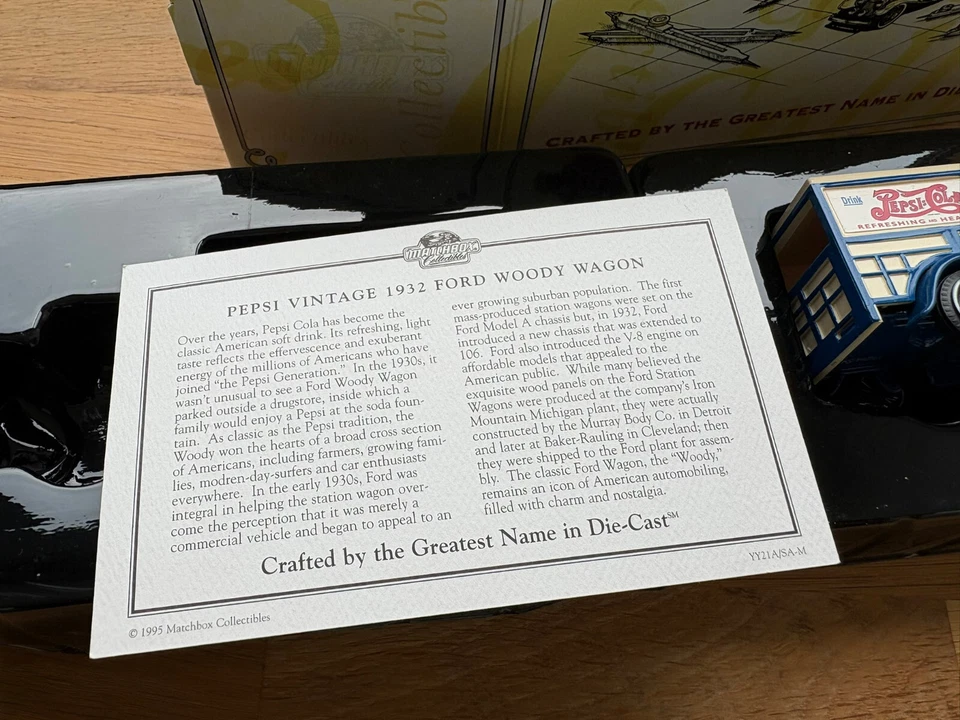 MATCHBOX Collectibles YY-21A-SA Ford Modell A Woody Wagon Pepsi mit OVP - Bild 3 von 4