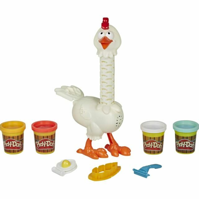 Play-Doh Animal Crew Cluck-a-Dee Feather Fun Chicken Toy Farm Animal Playset
