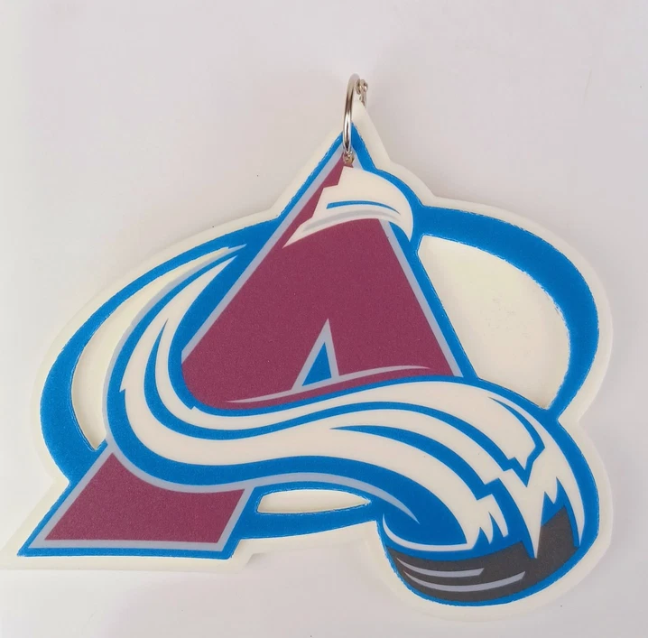 New NHL COLORADO AVALANCHE BIG SILVER Fan Chain Necklace 3D Foam - Image 3 of 3