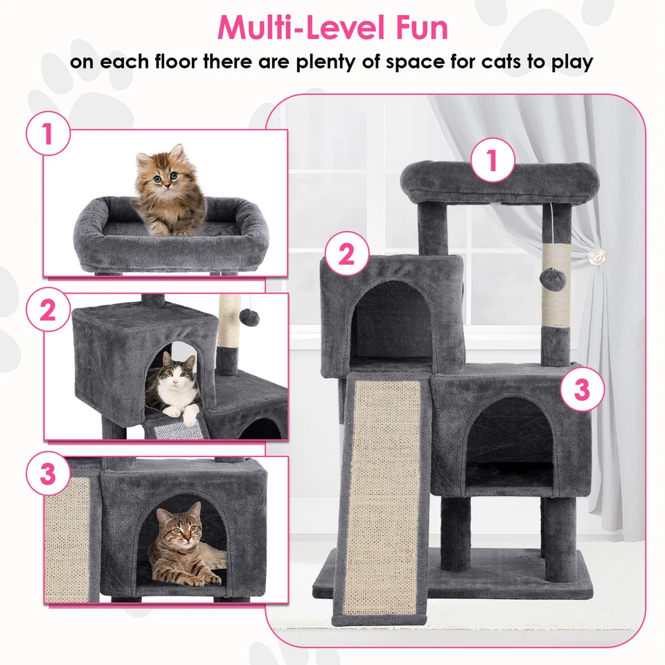 Árbol para gatos de interior 36 pulgadas torre para gatos multinivel interior gato juego condominio Foto 3 de 4