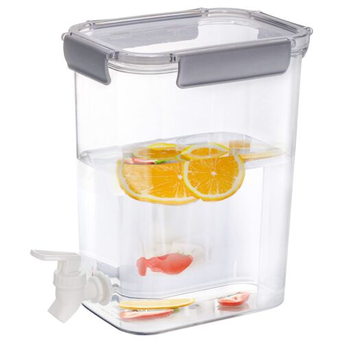 Plastic Drink Dispenser with Spigot, 1.2 Gallon Beverage Dispenser Cold Drink...