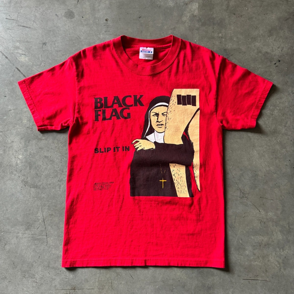 Vintage 2000s Y2K Black Flag Slip It In Nun Punk Band SST T Vintage 2000s Y2K Black Flag Slip It In Nun Punk Band SST T