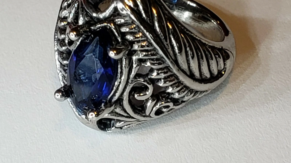 Stainless steel clearance sapphire ring
