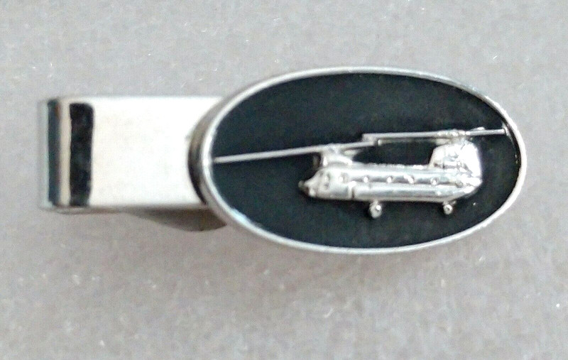 1960s Chinook Helicopter Robbins Co. CH-47 Tie Clip Estate