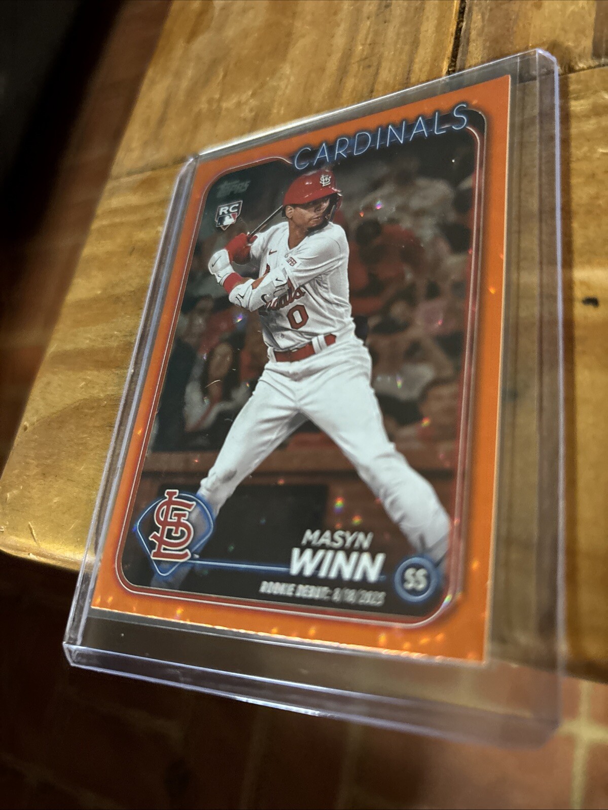 2024 Topps Update Series - Rookie Debut #US272 Masyn Winn (RC) Orange Crack /299