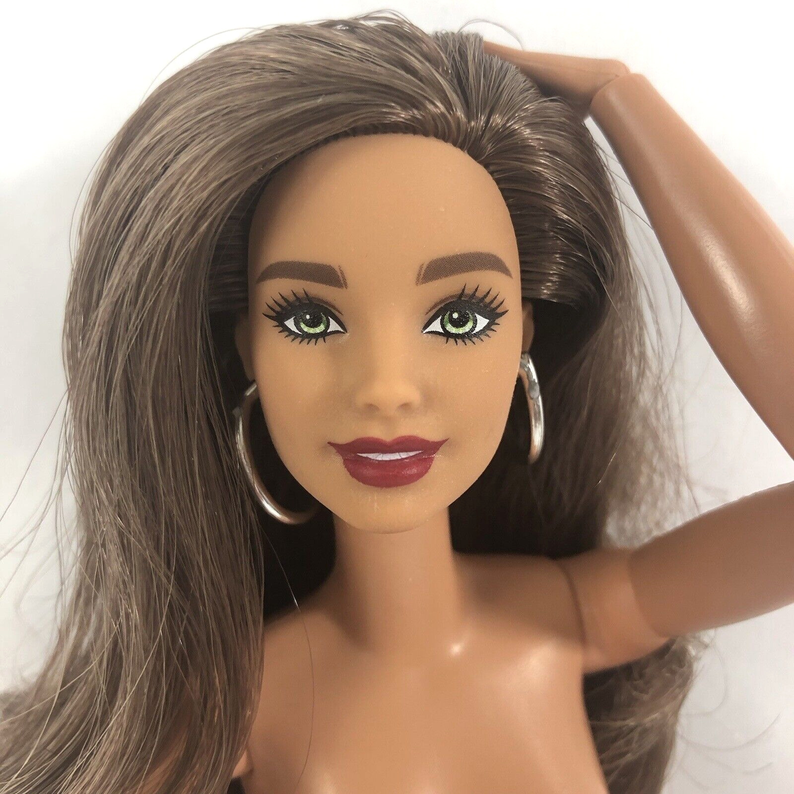 Nude Hybrid Barbie Doll Made to Move Body with Fashionista Head Latino Neysa New