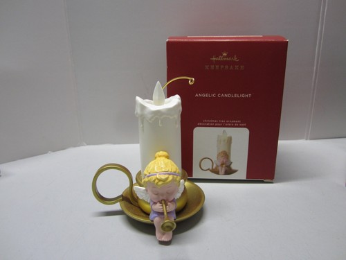 Hallmark Keepsake Ornament Magic Angelic Candlelight Light & Motion Set of 2 - Picture 2 of 21