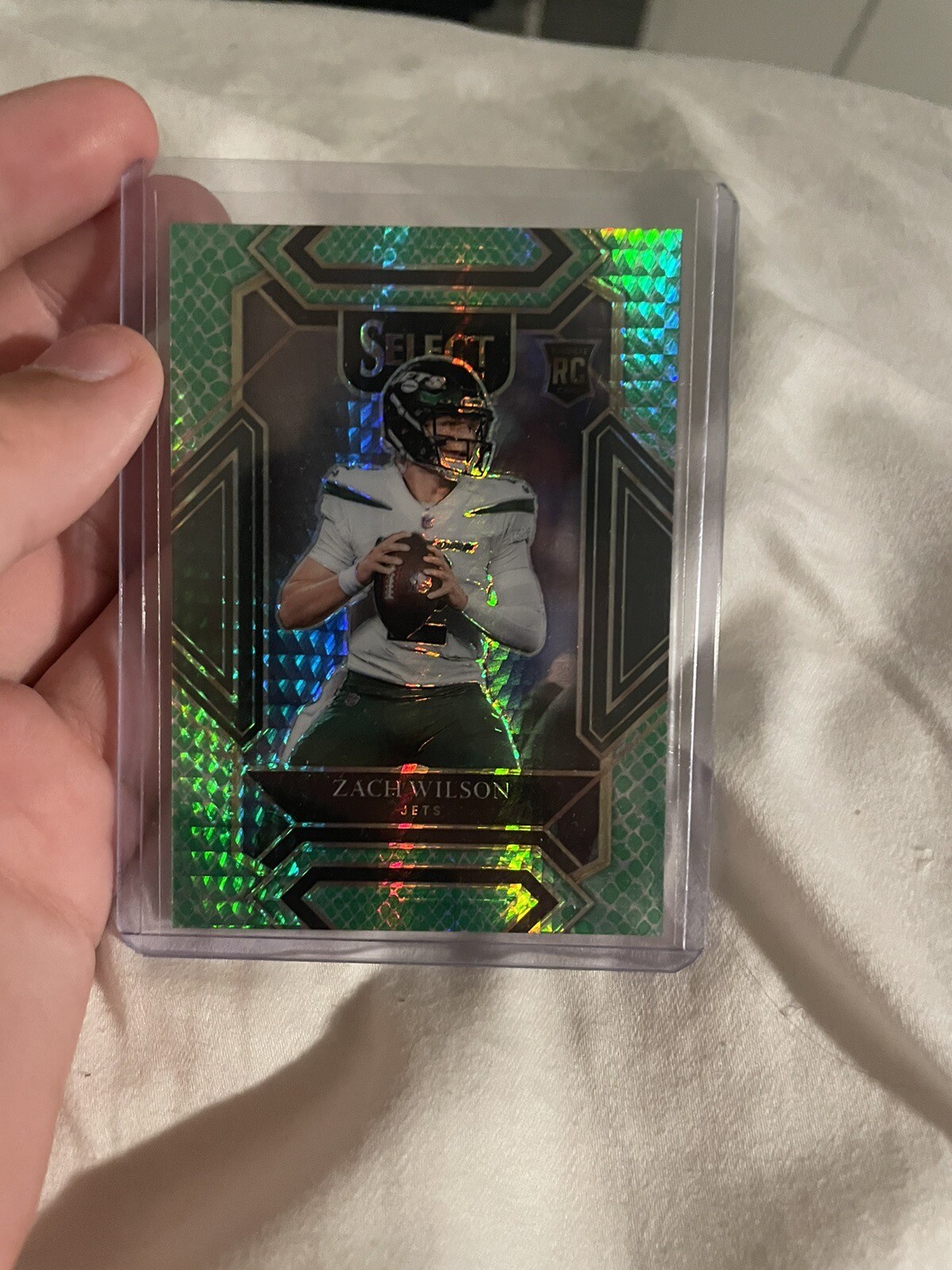 Zach Wilson 2021 Rookie Card Select Club Level Dragon Scale /89 Jets T8670