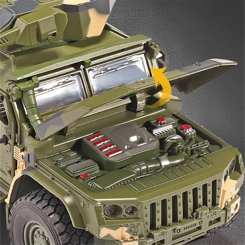 1:32 Alloy Tiger Armored Military Truck Model Diecast Off-road For Kids Toy - Picture 3 of 6