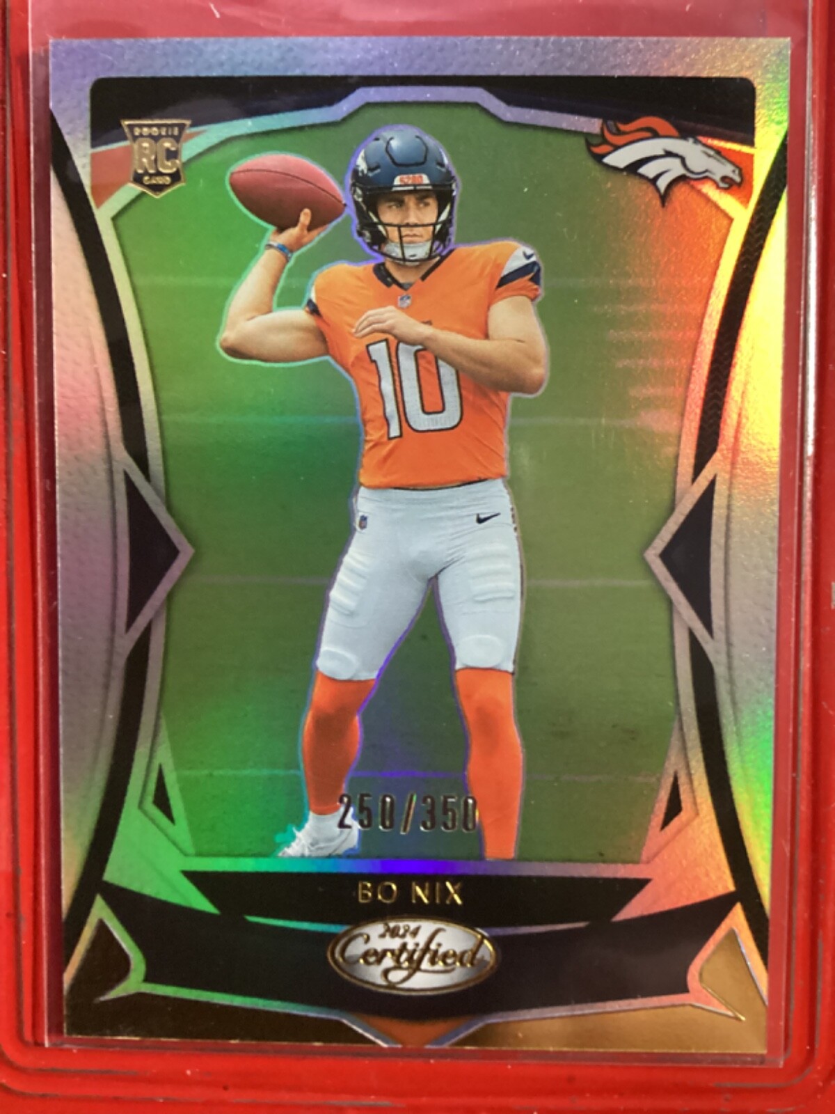 2024 Panini Certified Rookies Bo Nix #109 Mirror /350 !!! Rookie (RC) Broncos