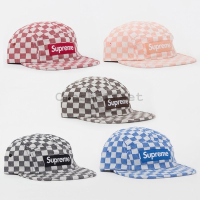 supreme checkerboard camp cap
