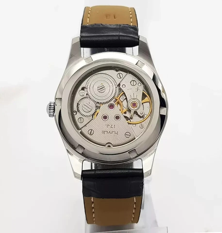 HMT Working Janata Black Devanagari Dial Handwinding 17 Jewels Men's Wrist Watch - Image 3 of 4