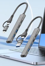 Usb C Hub With Lightning Port With 2 Usb Type C Port