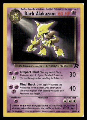  You Pick  2000 Pokemon Team Rocket Cards NM 1-82 QTY Avail - Buy 4 for 50%