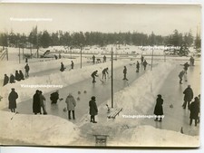 G242 Foto ca 1928 Stockholm Stallmästaregarden Curling - Bahn Sport Bevölkerung 