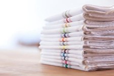 1 Dozen Milliken Signature Bistro Stripe Napkins - 18" x 22" - 16 Color Choices