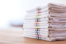 1 Dozen Milliken Signature Bistro Stripe Napkins - 18" x 22" - 16 Color Choices