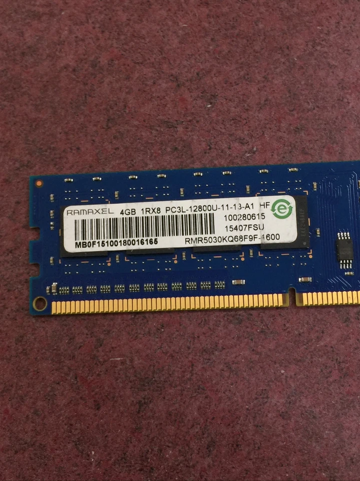 Ramaxel 16GB (4x4GB) PC3L-12800u DDR3-1600MHz 1Rx8 - Image 2 of 4