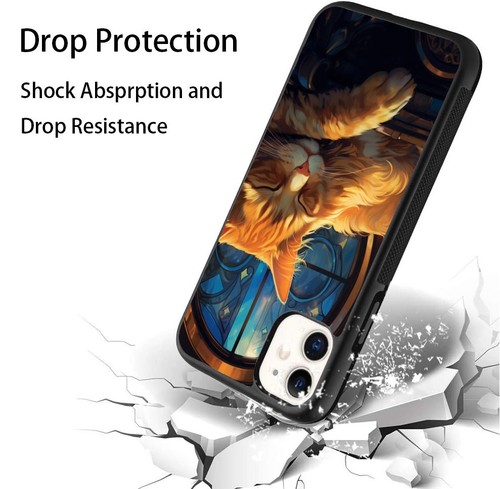 Anti scratch Cover For iPhone SE XS XR Max 5 6 7 8 Plus orange cat Kitten lively - Picture 9 of 25