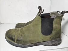 Blundstone Dark Olive 1615 Chelsea Slip On Boots Soft Toe Mens Size 9