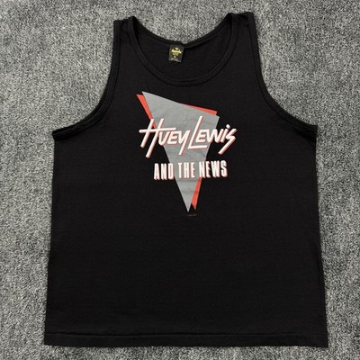 Vintage 1988 Huey Lewis And The News Anvil Tank Top XL Single Stitch Oversized