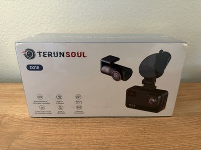New TERUNSOUL 4K Dash Cam Front & Rear 3'' Curved Screen GPS 5.8GHz WIFI D016