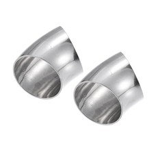2pcs OD 2 Inch 45 Degree SS304 Stainless Steel Bend Tube Exhaust Elbow Pipe