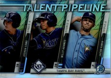 2017 Bowman Chrome Talent Pipeline Refract Joshua Lowe Willy Adames Jacob Faria