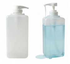 2x  1 litre Empty Plastic Bottle Soap Dispenser Hand Pump Wash Liquid Refill 1L