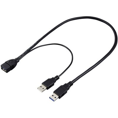 Renkforce RF-5719752 USB 3.0 Cable With USB-A Plug 0.50m Socket Black