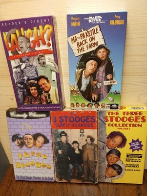 Lot Of 5 Mixed VHS Tapes No Mold Previously Viewed Films Many More Lots In Store