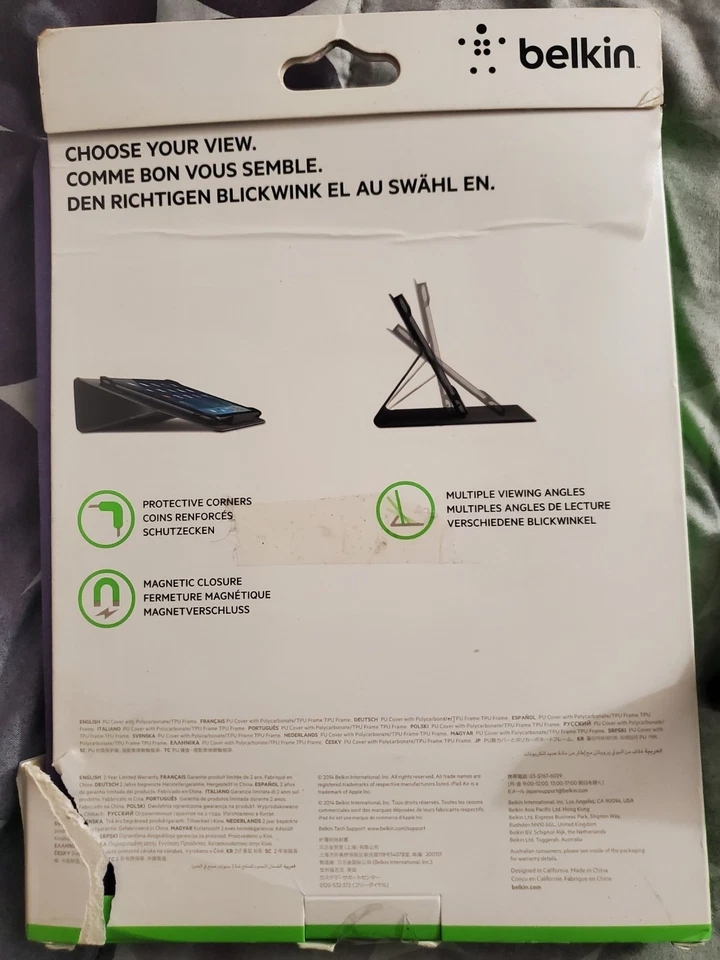 Belkin Form Fit Folding Lavender/Purple Folio Cover Case for iPad Air(1st Gen) - Image 4 of 4