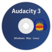 Audacity Pro 3 Audio Music Studio Muse Hub 100 VST - Windows Mac Linux-CD