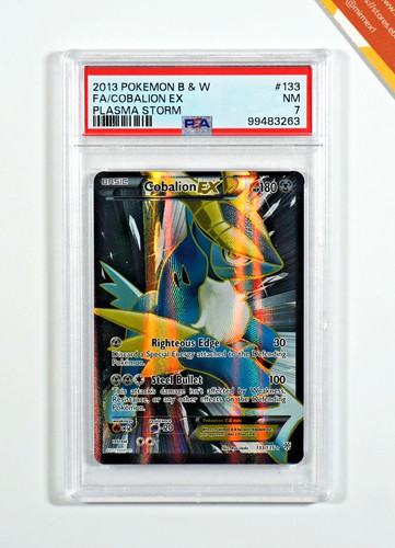 Pokemon PSA 7 Cobalion Ex #133 Full Art Plasma Storm 2013 English