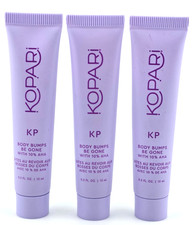 3 Pack Kopari KP BODY BUMPS BE GONE Body Scrub .5 oz Each Travel Size Sealed
