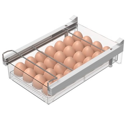 vacane Large Refrigerator Drawer with Removable 28 Grid Egg Tray, Clear Egg D...
