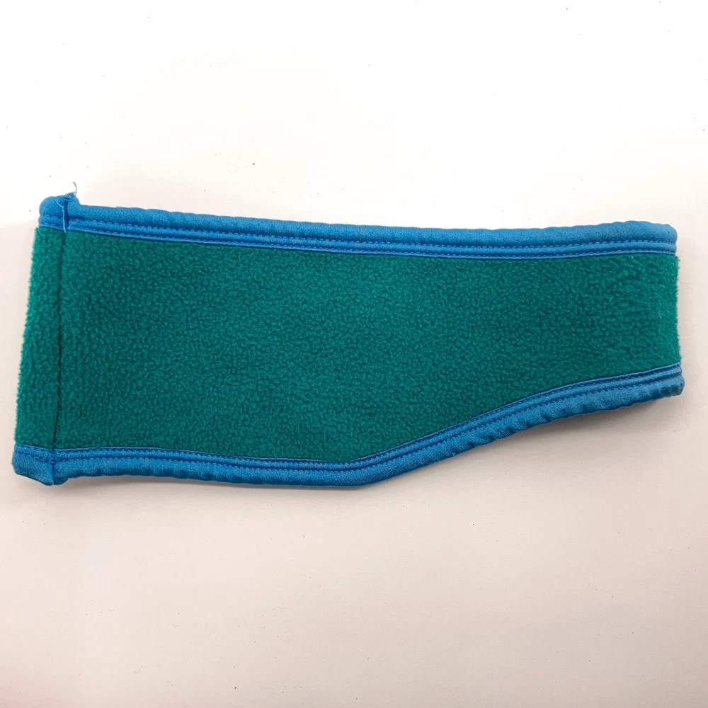 Vintage LL Bean Ear Warmer Light Green Fleece Blue Trim