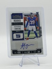 2023 Contenders Gervarrius Owens Auto RC Rookie Ticket #287 GIANTS