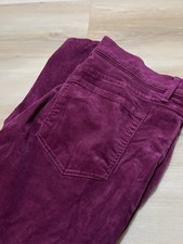 Loft Women  s Corduroy Pants High Rise Skinny Petite Size 8 Petite Wine Purple