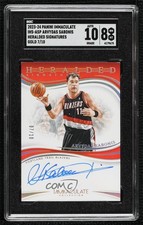 2023 Immaculate Heralded Signatures Gold 7/10 Arvydas Sabonis SGC 8 Auto HOF h8q
