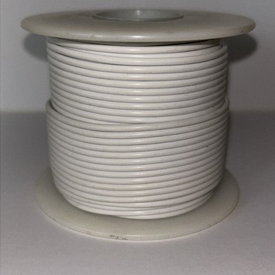 18 AWG UL1007   Flexible Stranded White PVC  300 Volt 100 ft. Spool