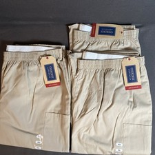 Cherokee Workwear XL Scrubs Pull On Cargo Pants 4200 KHAKI Lot of 3 New/Sealed