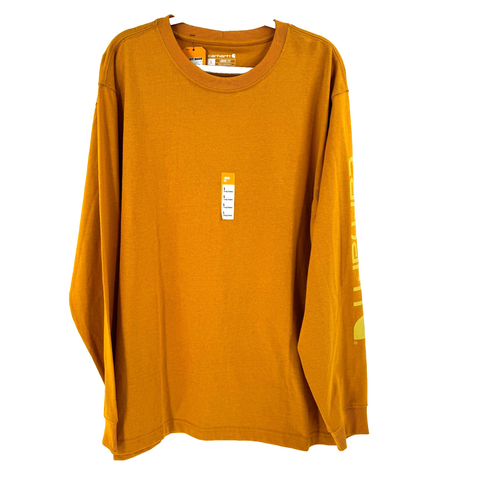 NEW Carhartt K231 Loose-Fit Heavyweight Logo Graphic T-Shirt Men's Large Yellow thumbnail 8