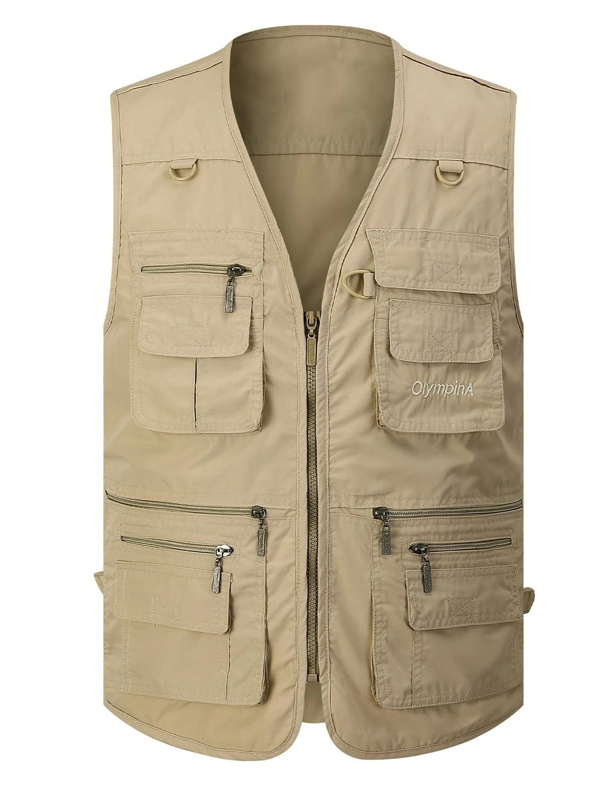 Gihuo Men's Fishing Vest Utility Safari Travel Vest with Pockets Outdoor Work...
