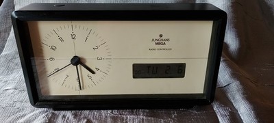 Junghans Mega Funk Tischuhr, Funkuhr, Radio Controlled, 70er Jahre, funktioniert